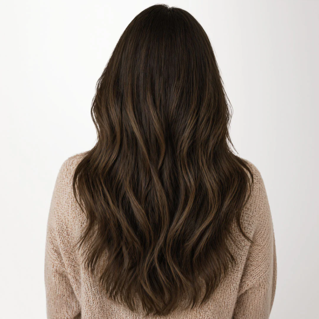 Dark Brown Balayage (2/6/2) Butterfly Weft Hair Extensions (100g-160g) - Image 11