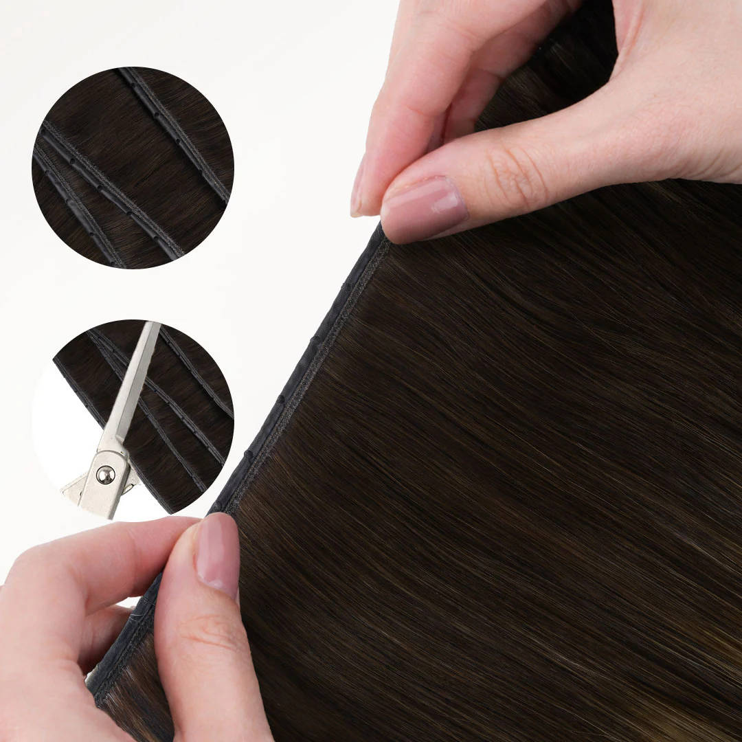 Dark Brown Balayage (2/6/2) Butterfly Weft Hair Extensions (100g-160g) - Image 12
