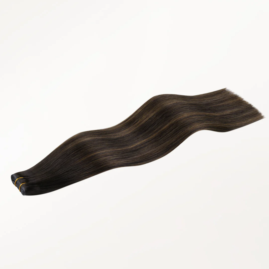 Dark Brown Balayage (2/6/2) Butterfly Weft Hair Extensions (100g-160g) - Image 18