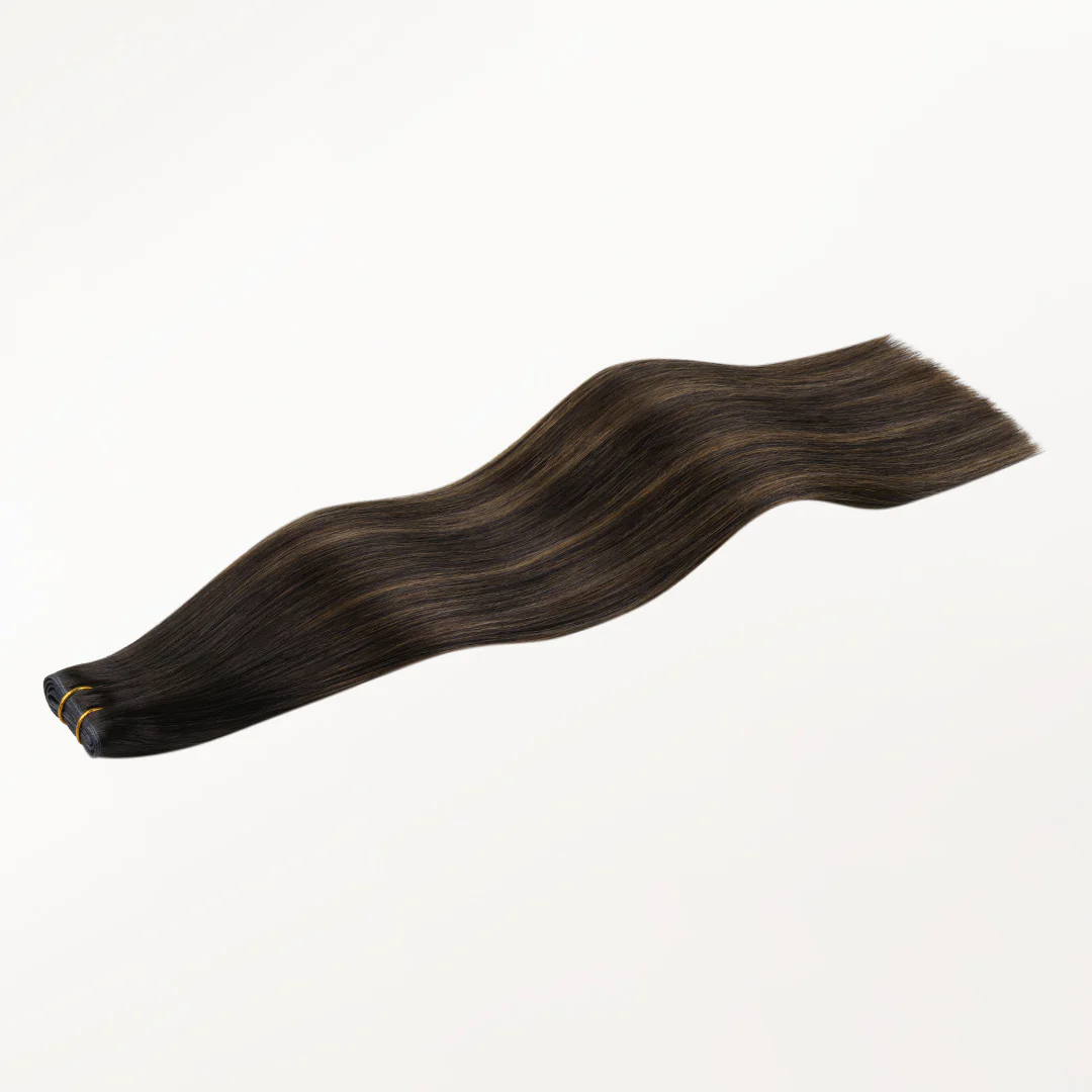 Dark Brown Balayage (2/6/2) Butterfly Weft Human Hair Extensions (100g-150g) - Image 3