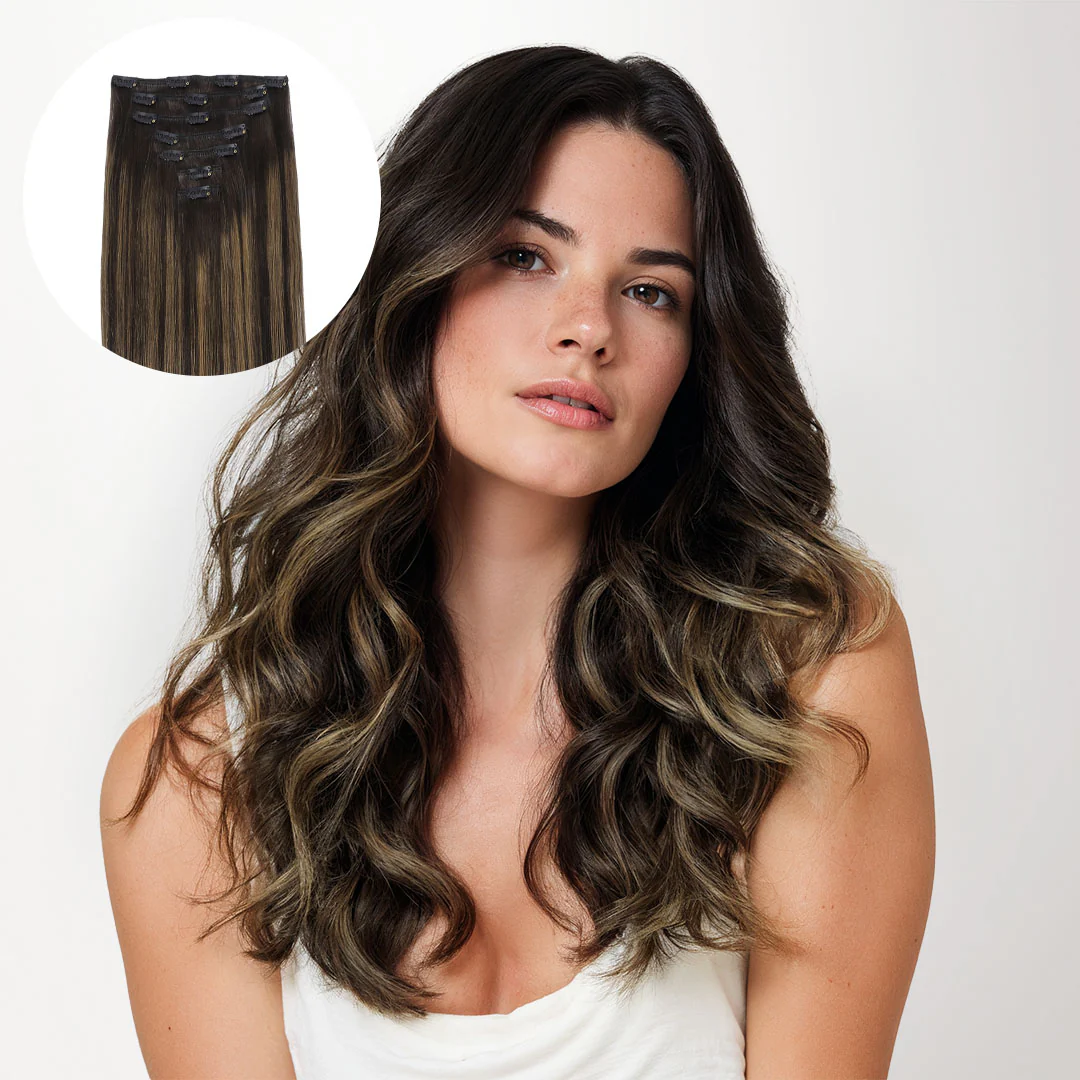 Dark Brown Balayage (2/6/2) Classic Clip-Ins (150g-170g) [Clearance]