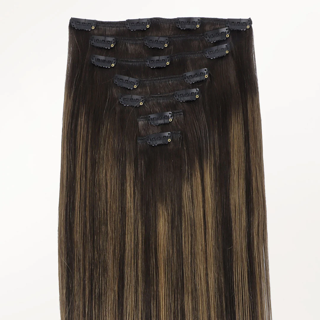 Dark Brown Balayage (2/6/2) Classic Clip-Ins (150g-170g) [Clearance] - Image 6