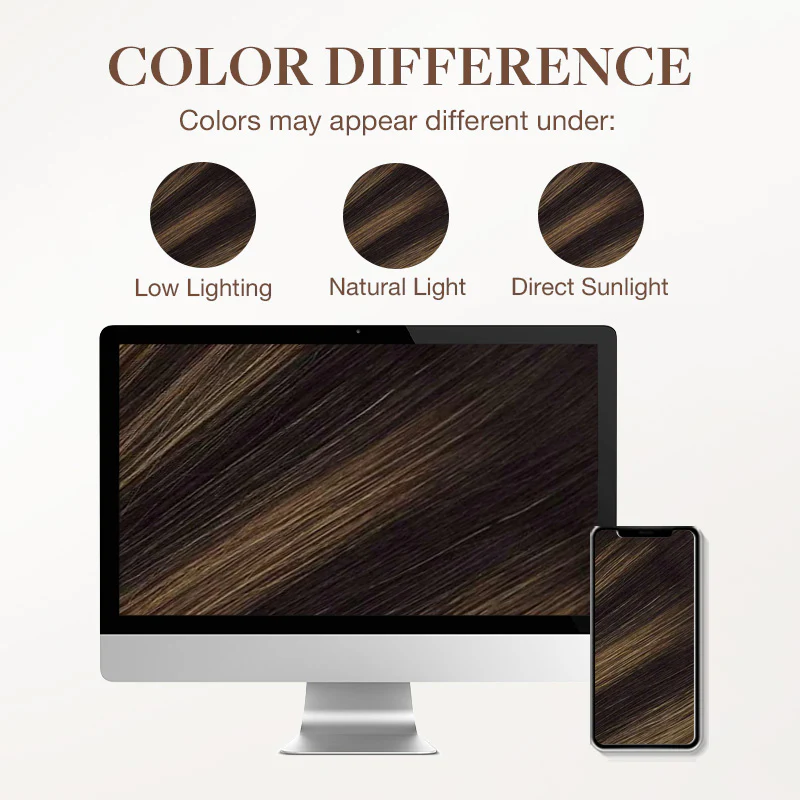 Dark Brown Balayage (2/6/2) Wire Hair Extensions (70g-110g) - Image 6