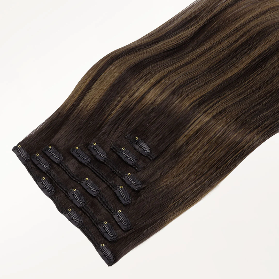 Dark Brown Balayage (2/6/2) Classic Clip-Ins (120g-150g) - Image 8