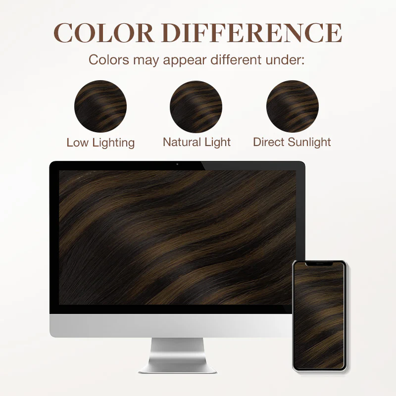 Dark Brown Balayage (2/6/2) Classic Clip-Ins (120g-150g) - Image 9