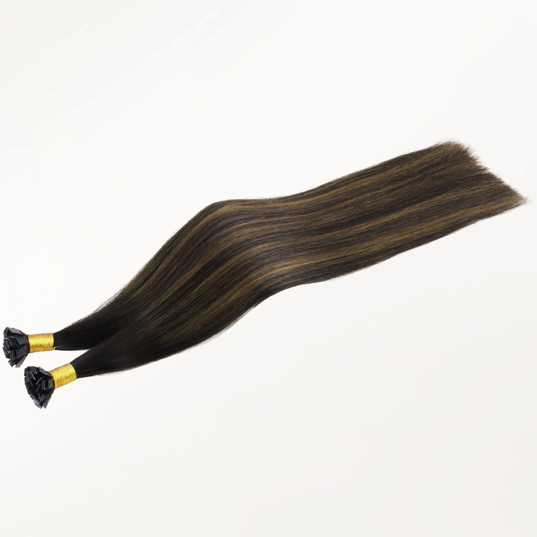 Dark Brown Balayage (2/6/2) Flat Tip Hair Extensions 60g - Image 5