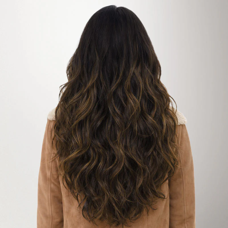 Dark Brown Balayage (2/6/2) Genius Tape Weft Hair Extensions 60g - Image 15