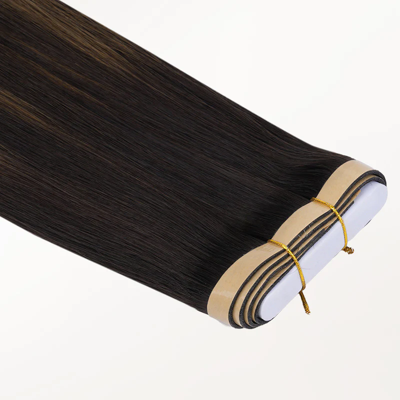Dark Brown Balayage (2/6/2) Genius Tape Weft Hair Extensions 60g - Image 16