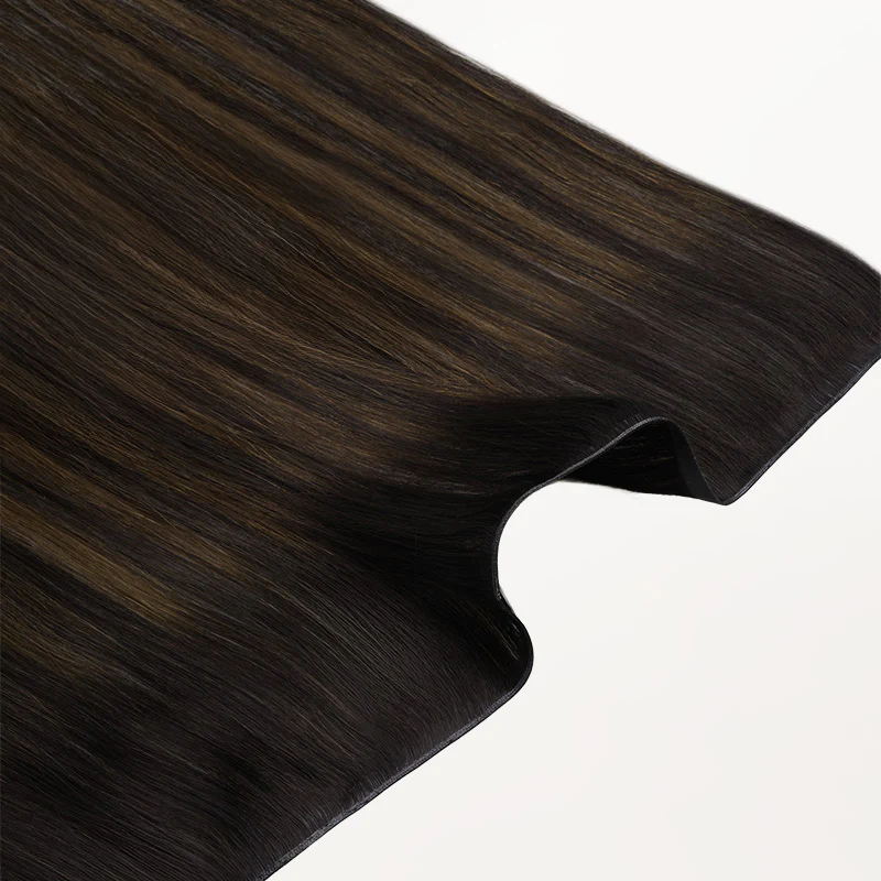 Dark Brown Balayage (2/6/2) Genius Tape Weft Hair Extensions 60g - Image 3