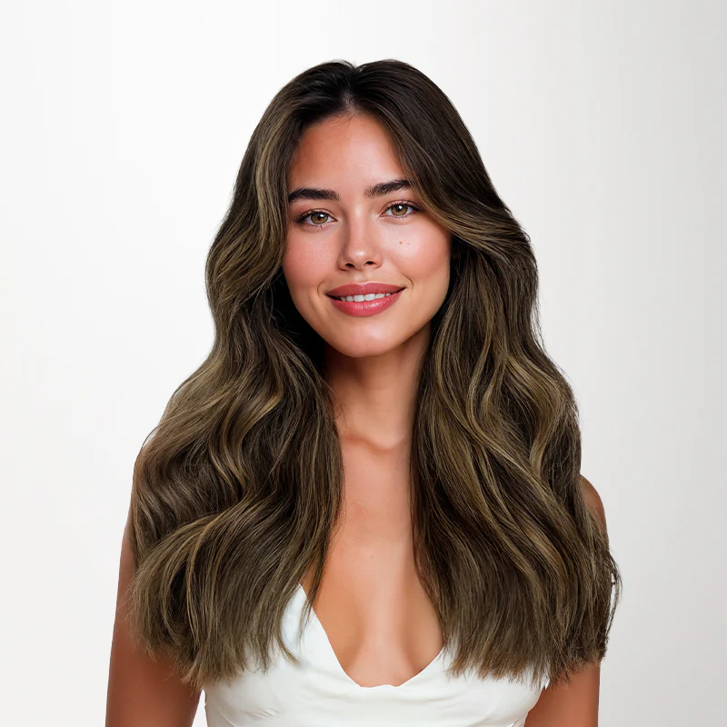 Dark Brown Balayage (2/6/2) Invisi Edge Seamless Clip-Ins (140g-160g) - Image 2