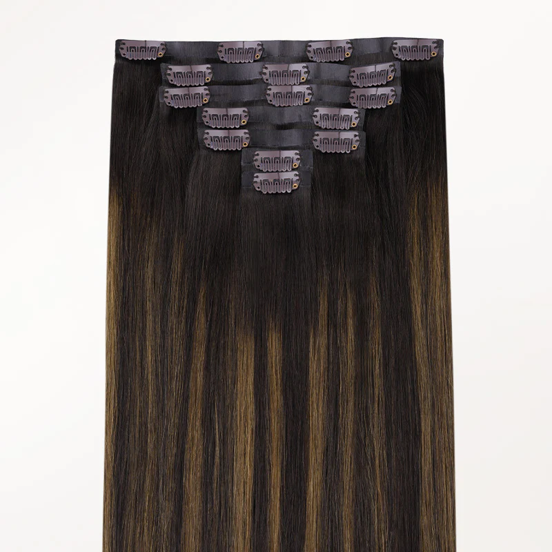 Dark Brown Balayage (2/6/2) Invisi Edge Seamless Clip-Ins (140g-160g) - Image 5