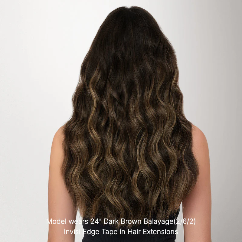 Dark Brown Balayage (2/6/2) Invisi Edge Tape-Ins 50g - Image 5