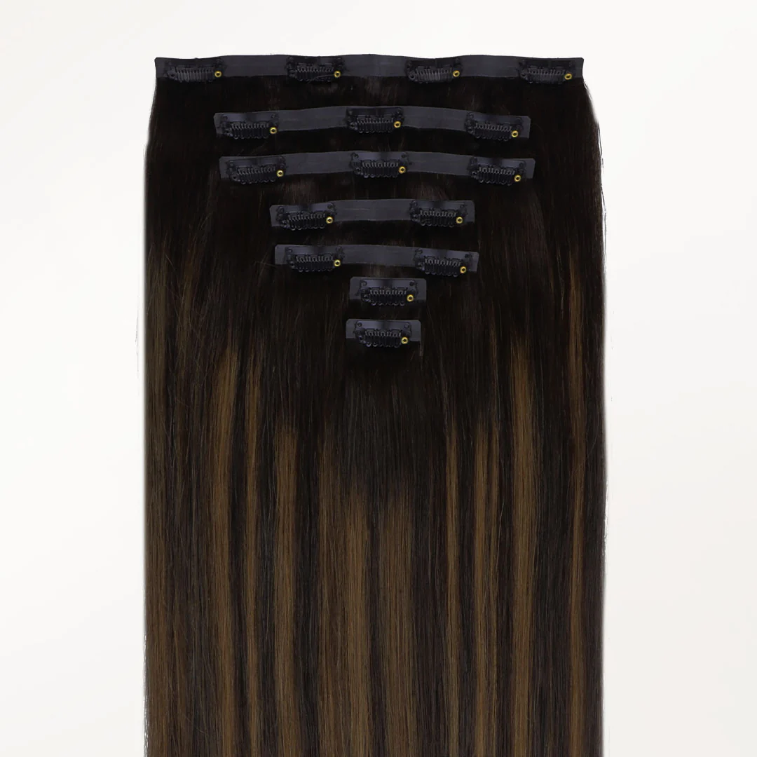 Dark Brown Balayage (2/6/2) Seamless Clip-Ins (130g-160g) - Image 7