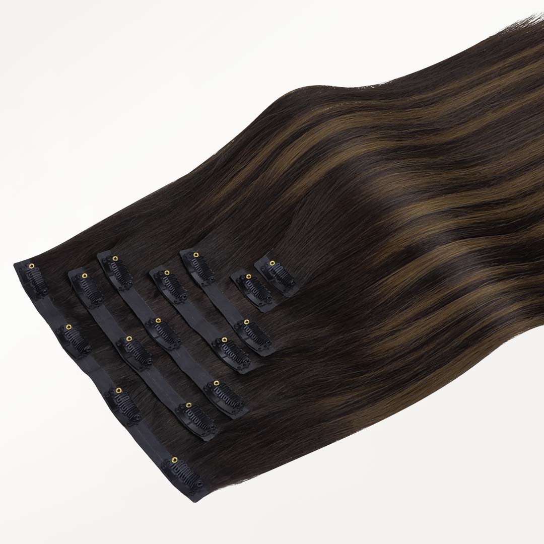 Dark Brown Balayage (2/6/2) Seamless Clip-Ins [Clearance] - Image 6