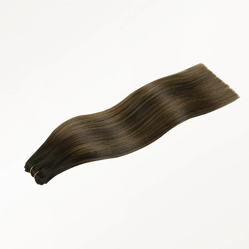 Dark Brown Balayage (2/6/2) Thick Sew-In Weft Hair Extensions (120g-160g) - Image 5