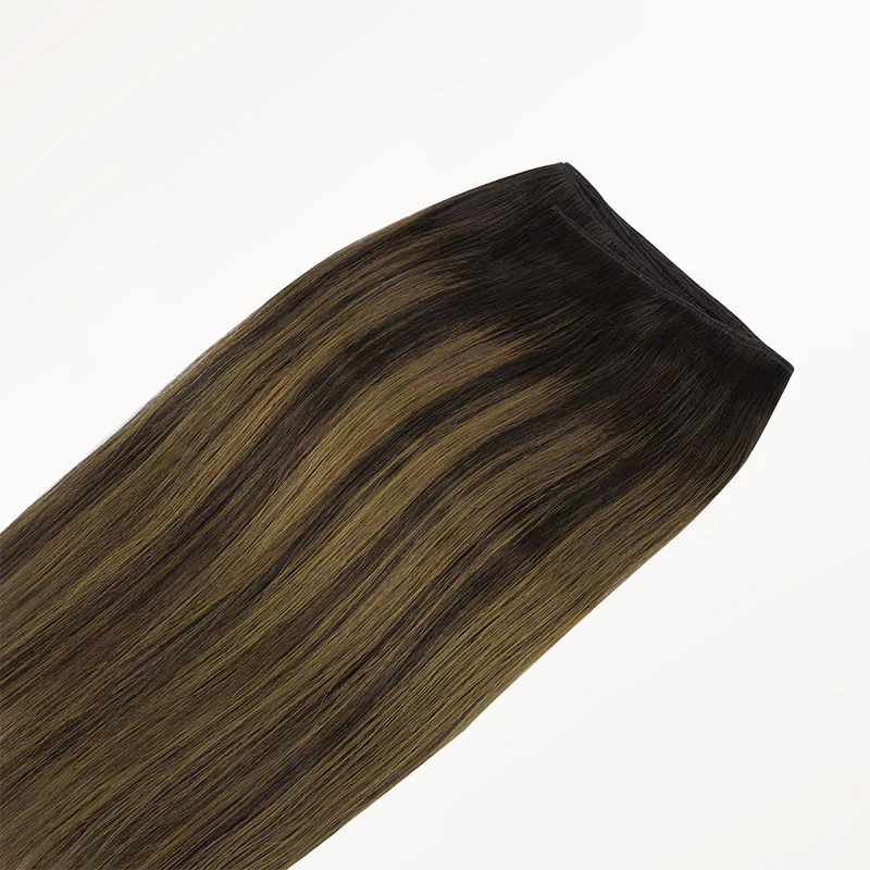 Dark Brown Balayage (2/6/2) Thick Sew-In Weft Hair Extensions (120g-160g) - Image 6
