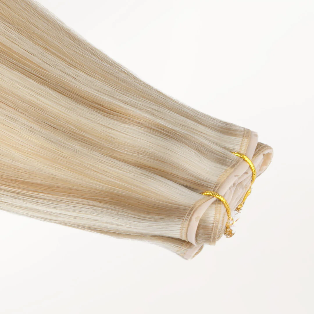 Dirty Blonde Highlights (18D/22F) Butterfly Weft Hair Extensions (100g-160g) - Image 8