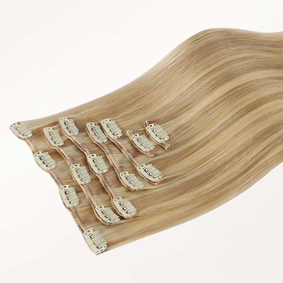 Dirty Blonde Highlights (18D/22F) Classic Clip-Ins (120g-130g) - Image 7