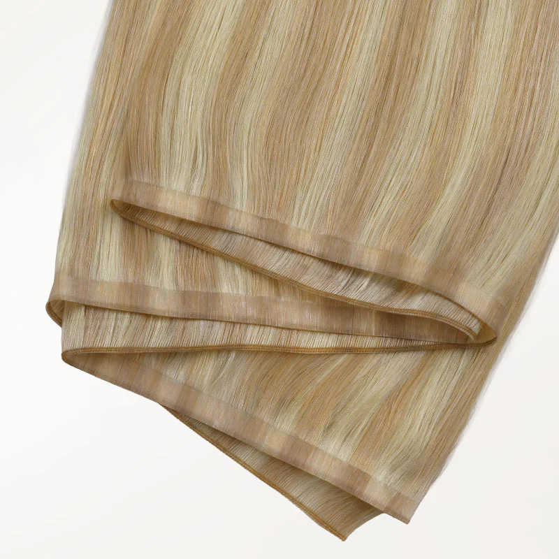Dirty Blonde Highlights (18D/22F) Genius Tape Weft Hair Extensions 60g - Image 6