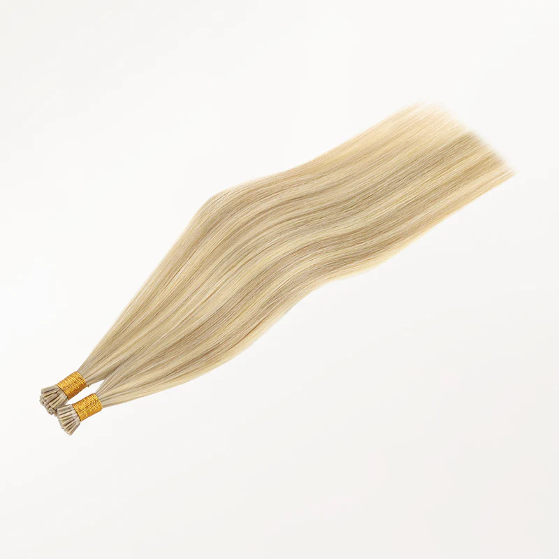 Dirty Blonde Highlights (18D/22F) I-Tip Hair Extensions 50g - Image 6
