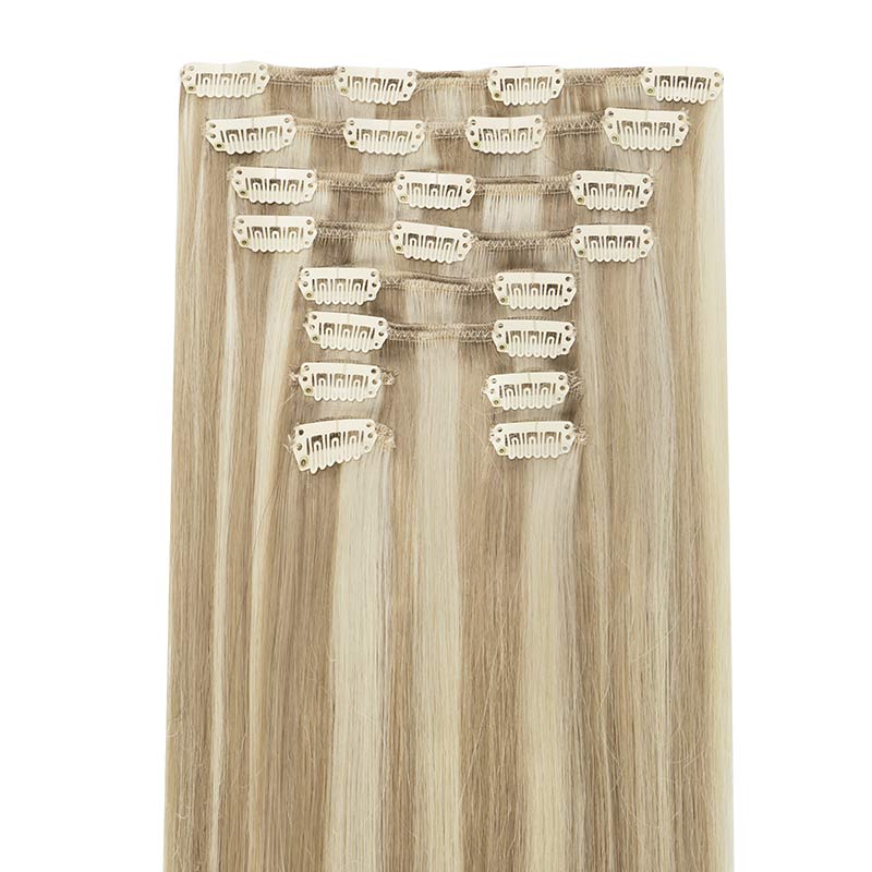 Double Drawn Clip in Hair Extensions 160g-sale - Image 10