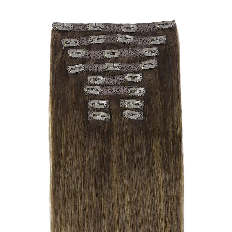 Double Drawn Clip in Hair Extensions 160g-sale - Image 51