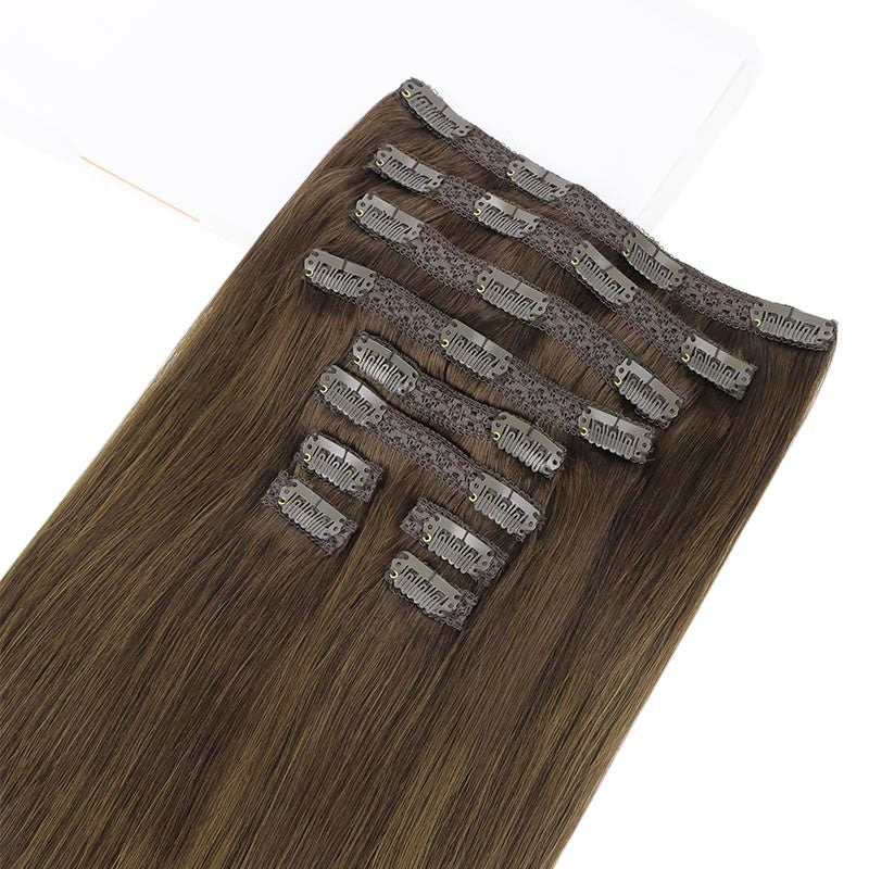 Double Drawn Clip in Hair Extensions 160g-sale - Image 52