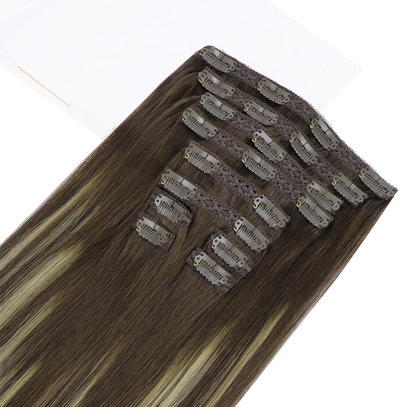 Double Drawn Clip in Hair Extensions 160g-sale - Image 66
