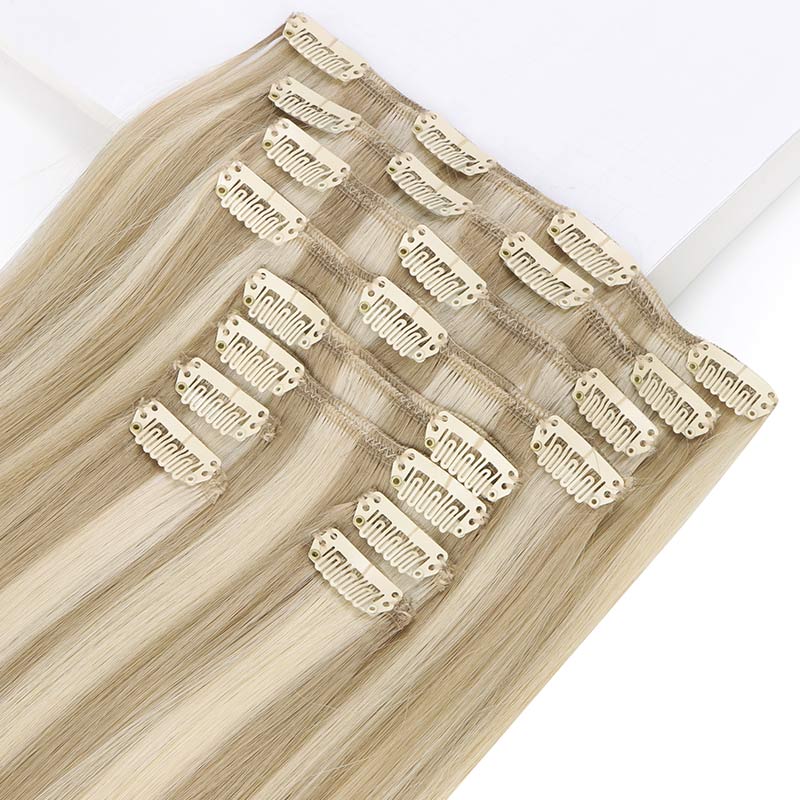 Double Drawn Clip in Hair Extensions 160g-sale - Image 7