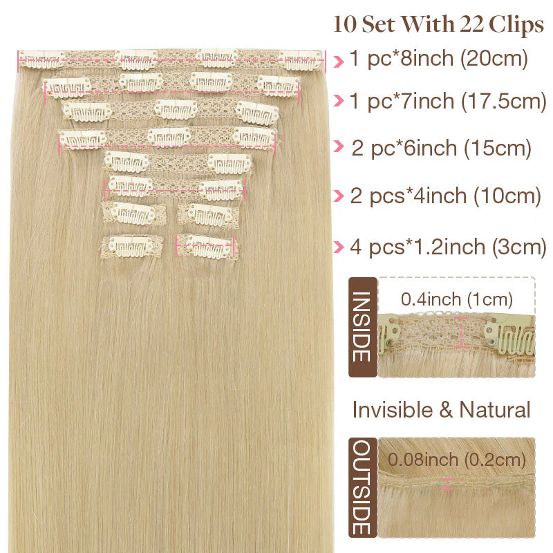Double Drawn Clip ins &Tinsel Sets-Sale - Image 22