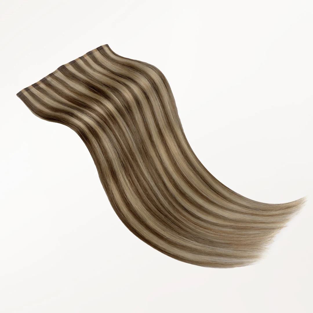 Golden Blonde Highlights (8B/60B) Seamless Clip-Ins (130g-160g) - Image 5