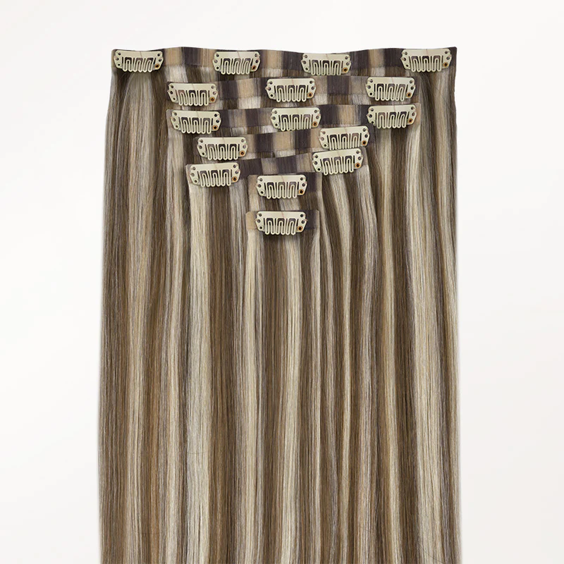 Golden Blonde Highlights (8B/60B) Invisi Edge Seamless Clip-Ins (140g-160g) - Image 5