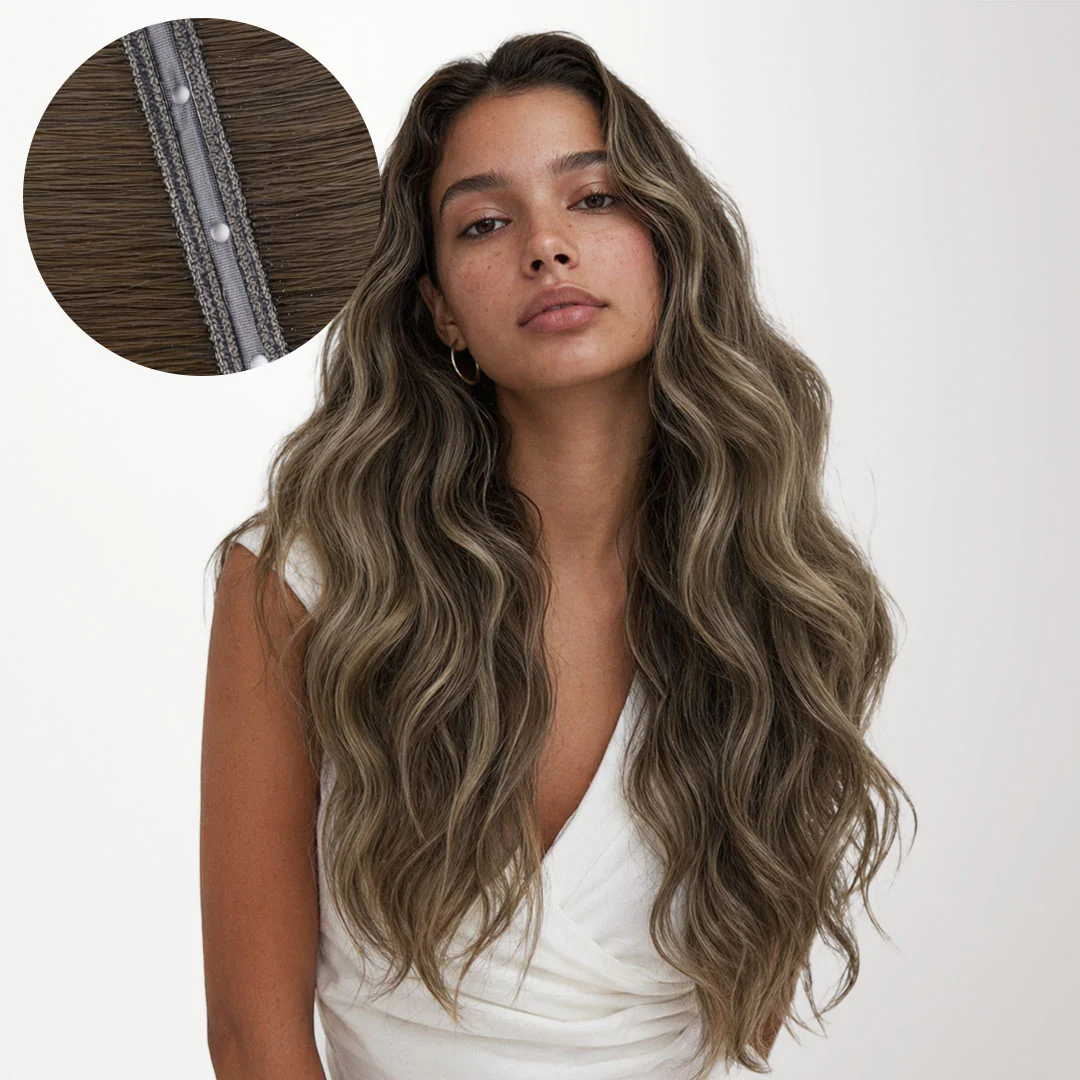Honey Blonde Balayage (4/26/4) Butterfly Weft Hair Extensions (100g-160g) - Image 10
