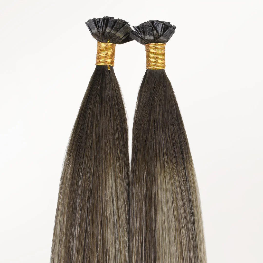Honey Blonde Balayage (4/26/4) Flat Tip Hair Extensions 60g - Image 3