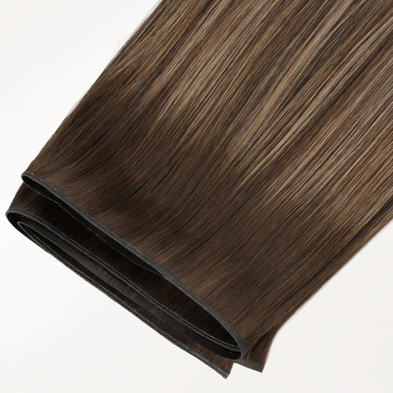 Honey Blonde Balayage (4/26/4) Genius Weft Hair Extensions (50-120g) - Image 16