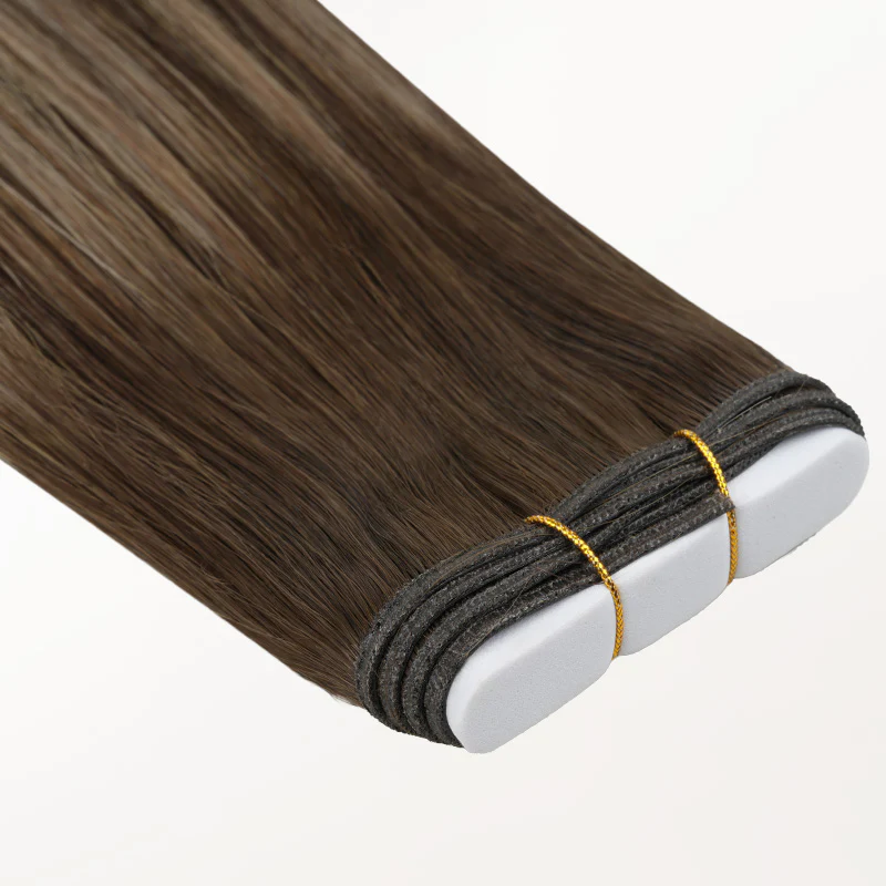 Honey Blonde Balayage (4/26/4) Genius Weft Hair Extensions (50-120g) - Image 17
