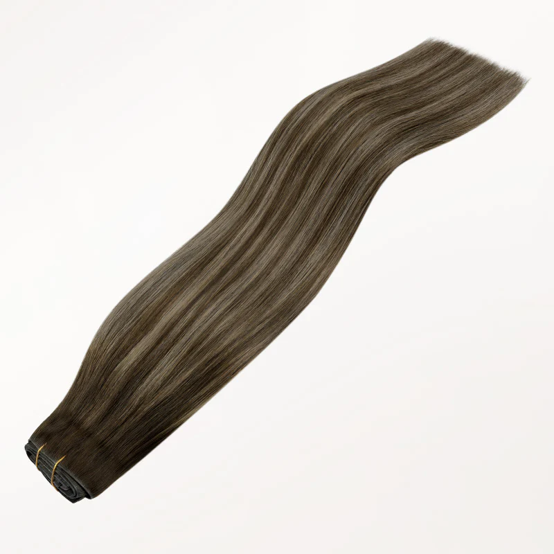 Honey Blonde Balayage (4/26/4) Invisi Edge Seamless Clip-Ins (140g-160g) - Image 9