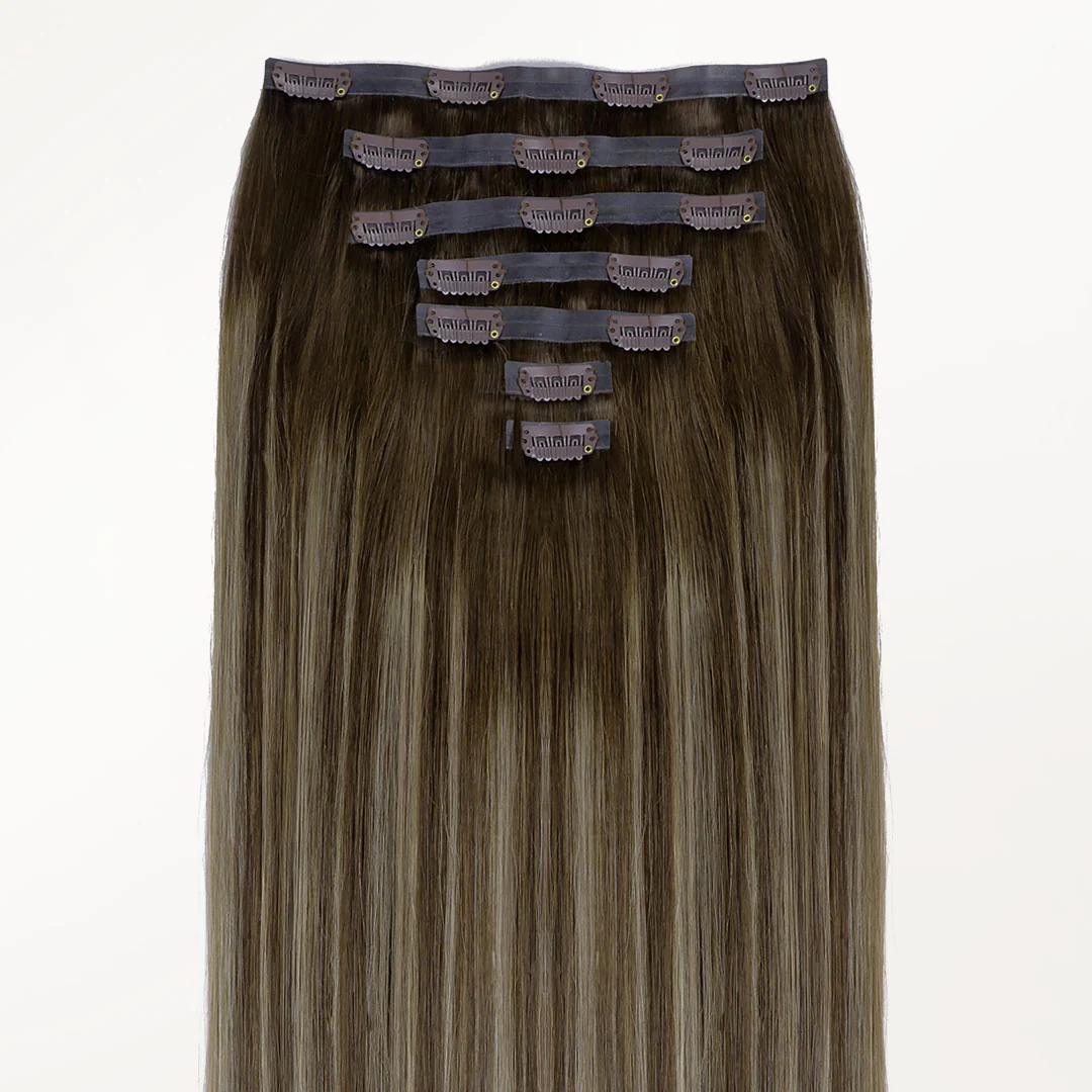 Honey Blonde Balayage (4/26/4) Seamless Clip-Ins (130g-160g) - Image 4