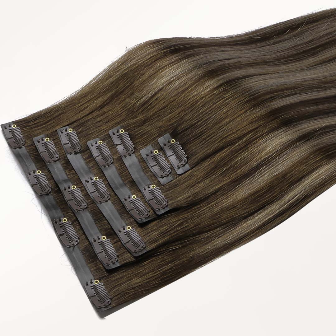Honey Blonde Balayage (4/26/4) Seamless Clip-Ins (130g-160g) - Image 8