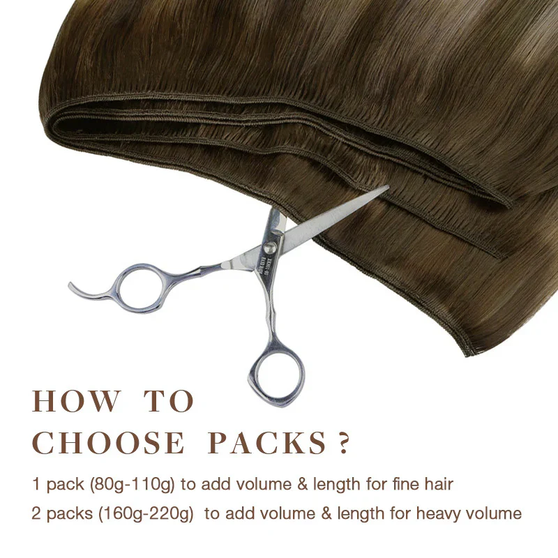 Honey Blonde Balayage (4/26/4) Sew-In Weft Hair Extensions (80g-120g) - Image 4