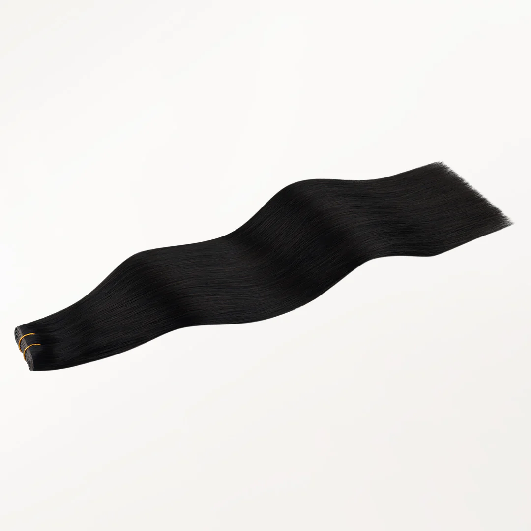 Jet Black (1) Butterfly Weft Hair Extensions (100g-160g) - Image 3