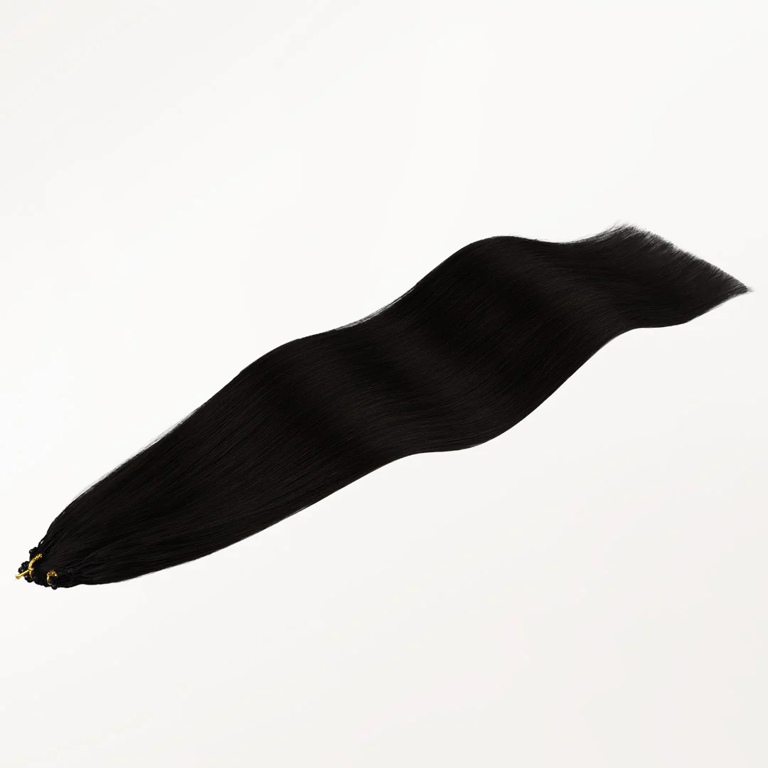 Jet Black (1) Feather Weft Hair Extension (50g-60g) - Image 3