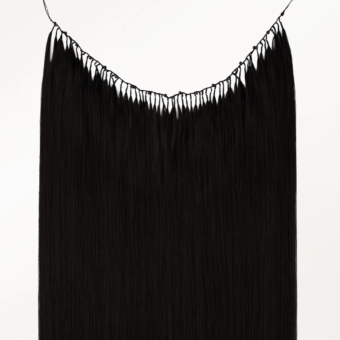 Jet Black (1) Feather Weft Hair Extension (50g-60g) - Image 4