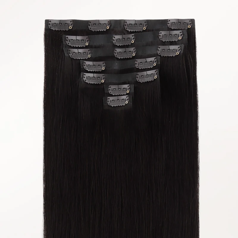 Jet Black (1) Invisi Edge Seamless Clip-Ins (140g-160g) - Image 5
