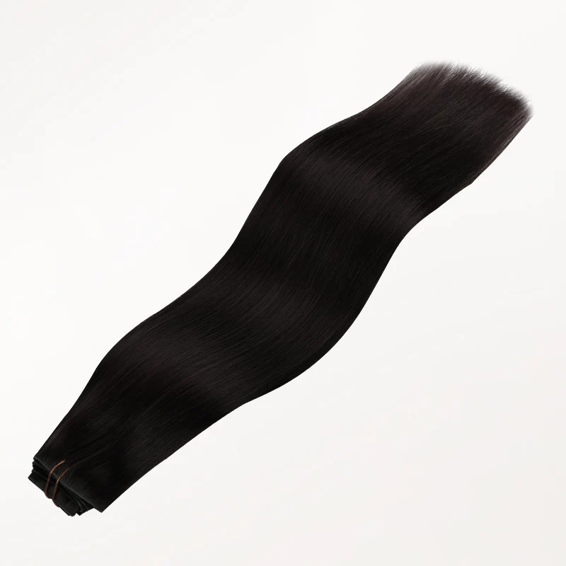 Jet Black (1) Invisi Edge Seamless Clip-Ins (140g-160g) - Image 9