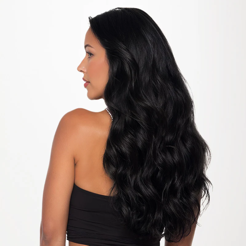 Jet Black (1) Thick Sew-In Weft Hair Extensions (120g-160g) - Image 2