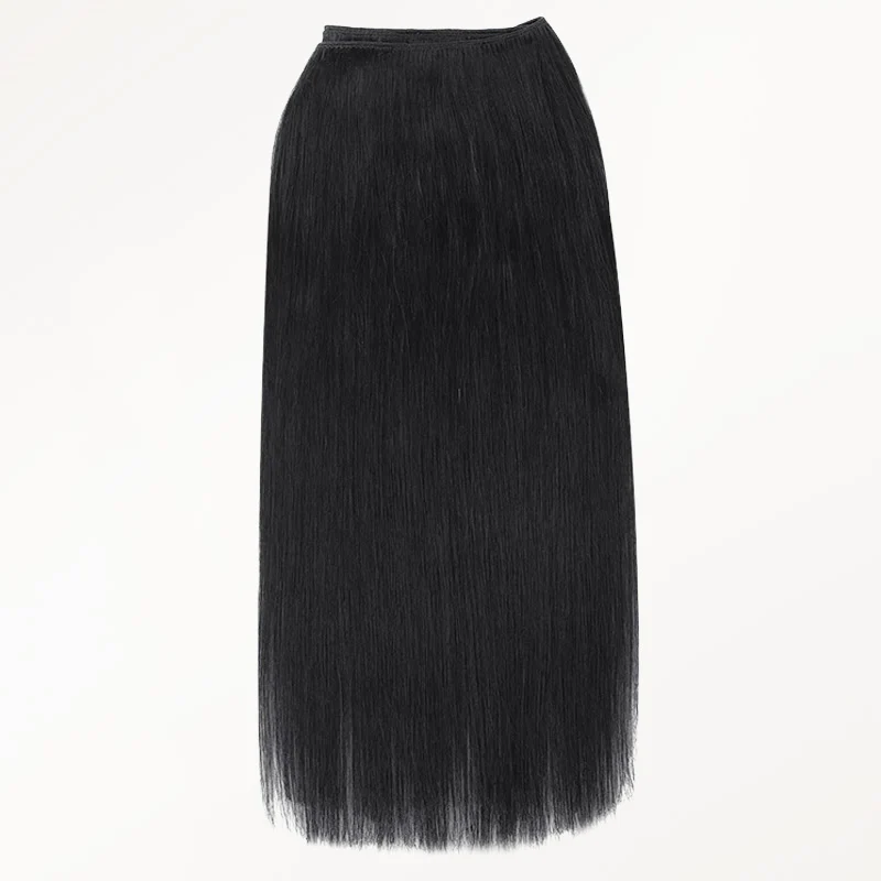 Jet Black (1) Thick Sew-In Weft Hair Extensions (120g-160g) - Image 4