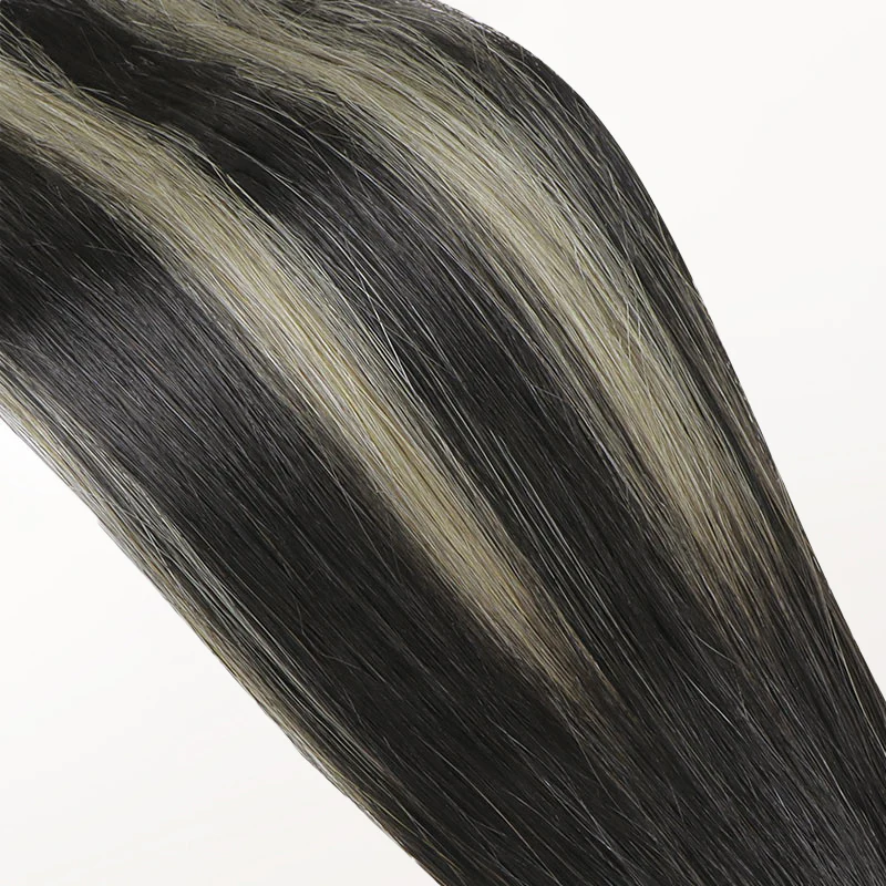 Black to Light Blonde Balayage (1B/19/1B) Tape-Ins 50g - Image 6