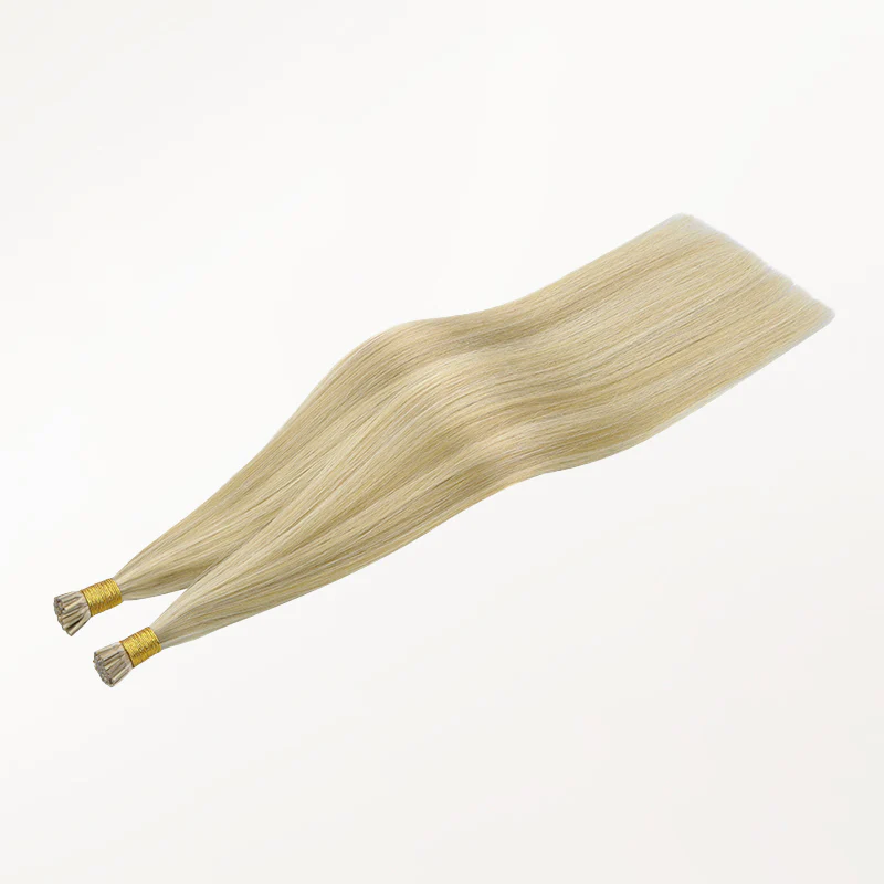 Light Blonde Highlights (16/22A) I-Tip Hair Extensions 50g - Image 6