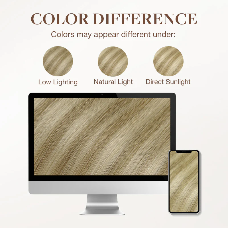 Light Blonde Highlights (16/22A) Wire Hair Extensions (70g-110g) - Image 7
